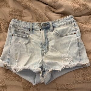 Old Navy Light Blue Frayed Jean Shorts